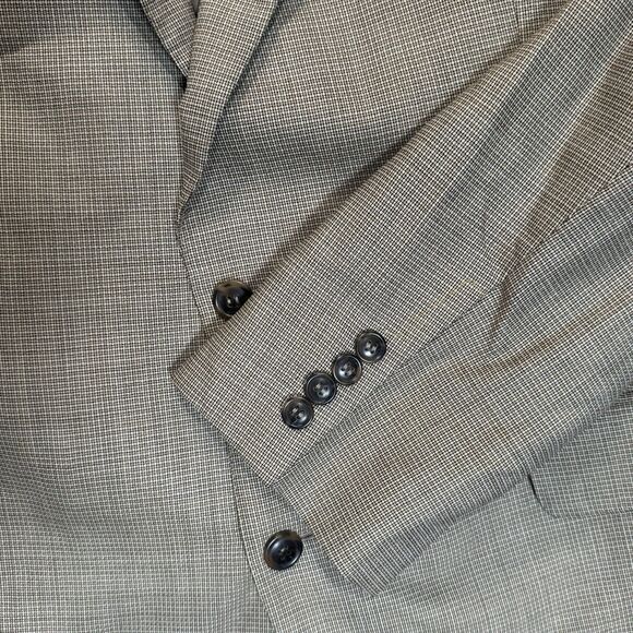 Jos A Bank Signature Gold‎ Silk Wool Sport Coat Blazer Brown Tan 42L - Picture 3 of 6